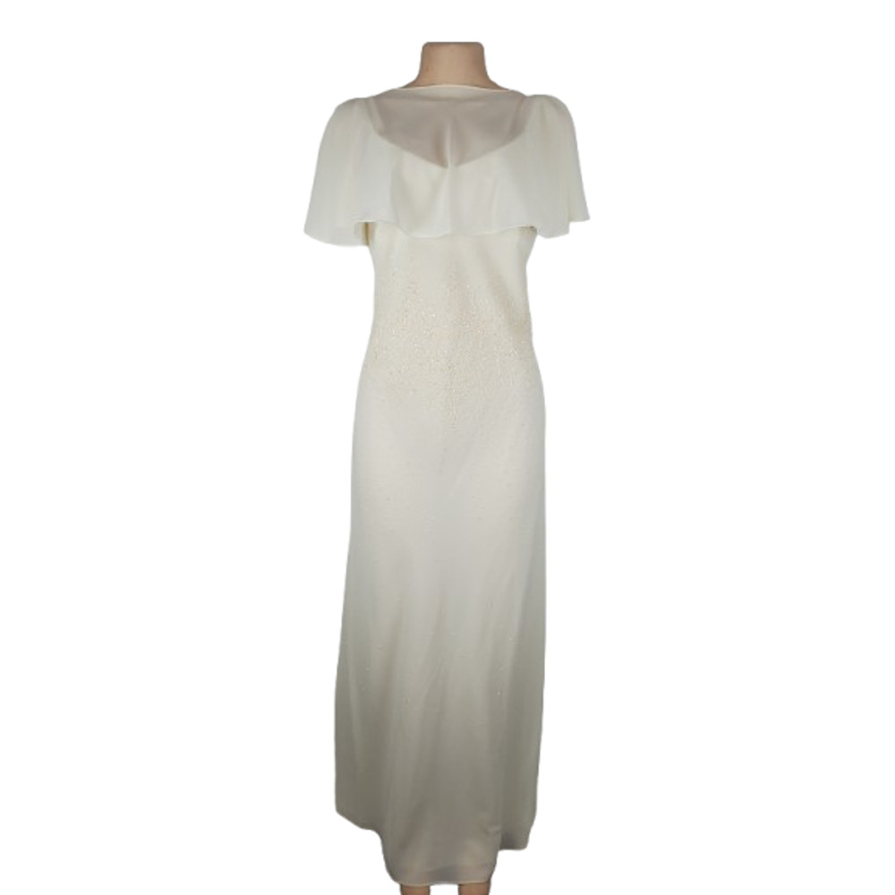 Polka women's cream beaded dress size XL